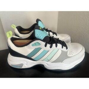 Adidas Neo Strutter White Blue Men's Sneakers Shoes Pickleball Training Sz 9.5